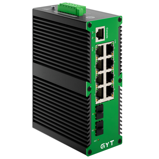2 GE SFP Ports Industrial Grade Management Switch 8 GE Copper Ports Managed Industrial Network Switch with PoE