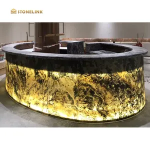 Natural Marble Stone Crystal Backlit Wall Panel Translucent Cut To Size Lumi Stone Marble Lumistone For Interior Home Decor