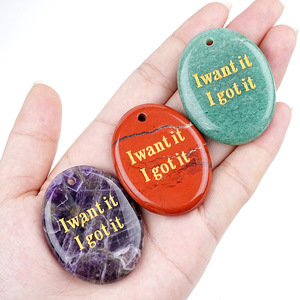 Piedra de Ágata Ovalada de Cristal Natural para Colgante DIY, Amuleto, Piedra de Poder, Gema Curativa Grabada Personalizada, Venta al por Mayor - Product Image 5