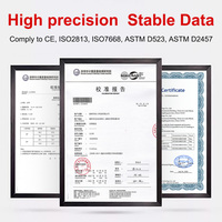 LS195 200GU PC Software Medidor de brillo 60 Glossmeter para pintura Equipo de prueba brillante Medidor de brillo de un solo ángulo para piedra