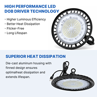 Éclairage LED UFO à économie d'énergie super lumineux 150W 19500LM 120V pour entrepôt, usine, atelier, garantie de 2 ans, IP65, UL, FCC