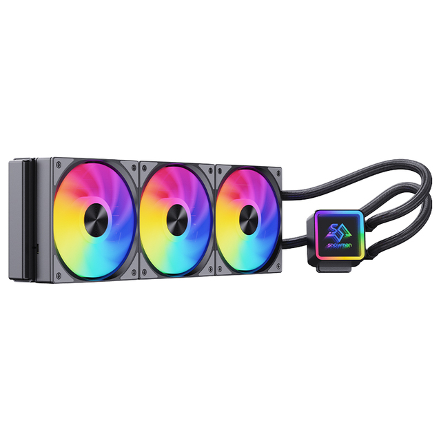 SNOWMAN Water Cooler PC CPU Liquid Cooler PC With 2.1inch LCD Display Screen 360mm ARGB Light Aio Cooler