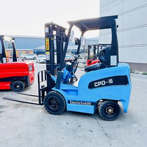 Carretilla elevadora eléctrica pequeña de dirección flexible con batería de larga duración Carretilla elevadora pequeña eléctrica se puede utilizar en almacenamiento en frío - Product Image 3