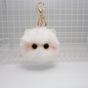 Đáng Yêu 10Cm Bông Sang Trọng Mèo Đầu Keychain Túi Phụ Kiện Xe Móc Chìa Khóa Vòng Treo Trang Trí Búp Bê Nhỏ Bức Tượng - Product Image 3
