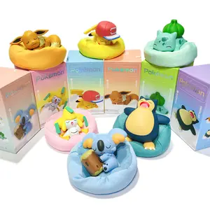 Sterrendroom Serie Slaappoke-Mond Mini Figuur 5-7Cm Pikachu Eevee Komala Bulbasaur Snorlax Jirachi Box Beeldje