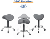 Tabouret ergonomique en cuir avec roulettes pour salon de beauté, coiffure, équipement de bureau