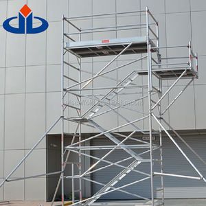 Échafaudage mobile en aluminium certifié CE, hauteur de travail 3,5 m, excellent pour la construction - Product Image 2