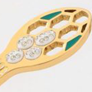 Bracciale alla Moda a Forma di Serpente con Piccoli Puntini, Placcato in Oro, in Acciaio Inossidabile, Gioielli da Donna - Product Image 3