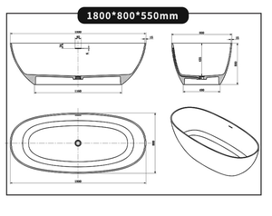 Baignoires de forme ovale utilitaire <span class=keywords><strong>Spa</strong></span> grands bains à remous nordiques baignoire en acrylique intégrée sans couture hôtel baignoire européenne indépendante - Product Image 6