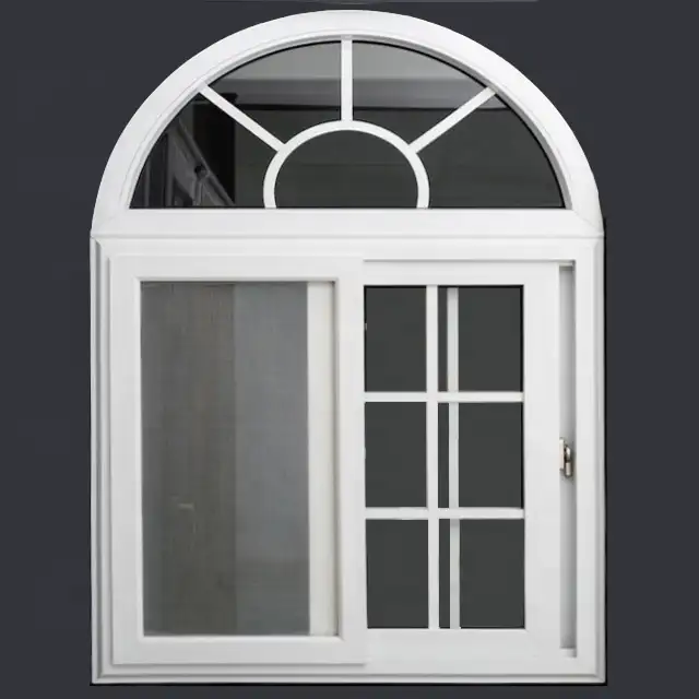 Полукруглые алюминиевые окна в европейском стиле, раздвижные окна