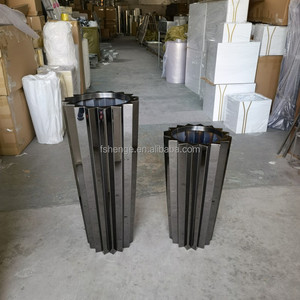 Vaso <span class=keywords><strong>da</strong></span> Terra Moderno per Esterni a Basso MOQ / Lussuoso Vaso Grande in Metallo Nero per Fiori / Vaso per Piante <span class=keywords><strong>da</strong></span> Interno - Product Image 2