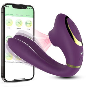Amazon <span class=keywords><strong>Best</strong></span> Seller in Silicone a doppia vibrazione bacchetta femminile morsetti per capezzolo massaggiatore per adulti giocattoli sessuali APP vibratore succhiatore - Product Image 6