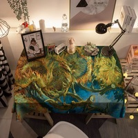 Nappe en polyester personnalisée OEM |   Linge de table imprimé série Van Gogh |   Rectangle pour buffet d'hôtel et utilisation en restaurant