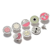 Boutons en métal avec strass Glory Button Factory, boutons en zamac pour veste, vêtements, denim, logo personnalisé, boutons et rivets pour jeans pour femmes