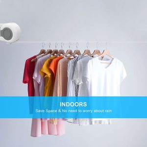Double ligne de séchage rétractable, <span class=keywords><strong>corde</strong></span> à <span class=keywords><strong>linge</strong></span> robuste rétractable, <span class=keywords><strong>corde</strong></span> à <span class=keywords><strong>linge</strong></span> pour séchage intérieur et extérieur - Product Image 4