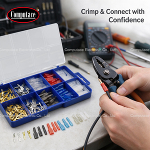 160Pcs Male <b>Crimp</b> Barrel Connector Assortment Kit, Insulated Electrical Spade Terminals with Storage Box for Auto Wiring Repair - Product Image 3