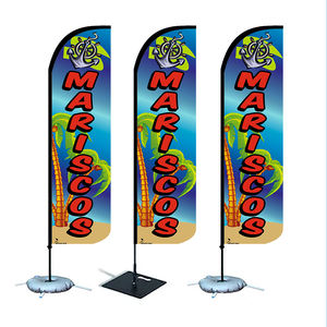 Mariscos personalizados de alta calidad, tienda de mariscos, restaurante, publicidad, exhibición comercial al aire libre, evento, banderas de plumas de playa duraderas - Product Image 1