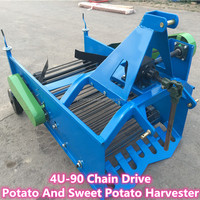 Tracteur de moissonneuse de matériel agricole d'approvisionnement d'usine PTO Driven 2 Row Potato Ginger Carrot Digger Machine