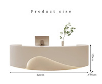 Comptoir de réception de bureau commercial moderne, durable, écologique et de haute qualité avec tiroirs pour salon de beauté, hôpital, bureau