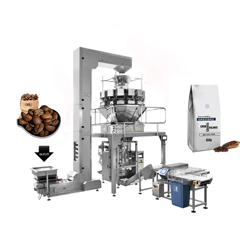 Автоматическое вертикальное оборудование для упаковки кофе, многофункциональная упаковочная машина для муки, специй, порошка