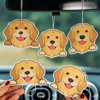 Offre Spéciale – Désodorisant de Voiture Personnalisé en Forme de Chien Mignon, Parfum Longue Durée, Purificateur d'Air Suspendu en Papier