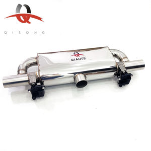 Silenciador trasero de válvula eléctrica universal de dos salidas tipo T de acero inoxidable para reacondicionamiento de automóviles deportivos - Product Image 5