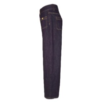 Jean large décontracté bleu marine pour femme avec poches décoratives – Style décontracté et simple