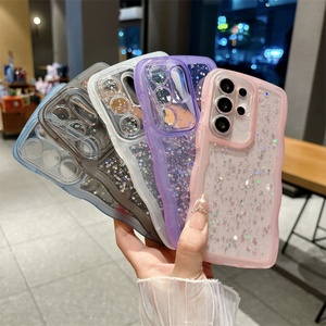 เคสโทรศัพท์ใสกันกระแทกขอบหยักแบบอีพ็อกซี่ สำหรับ Samsung Galaxy S26 Ultra S25 Edge S24 S23 Plus S25FE ลายดาววิบวับ - Product Image 2