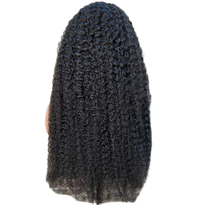 Curlywave 13*4 Peluca de cabello humano brasileño con encaje frontal Peinado <span class=keywords><strong>largo</strong></span> ondulado con base de encaje francés transparente Tamaño de gorra pequeña - Product Image 1