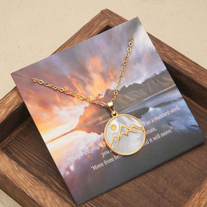 สร้อยคอจี้รูปเมล็ดมัสตาร์ดสำหรับผู้หญิง ดีไซน์สวยงาม ชุบทอง 14k 18k PVD บนสแตนเลสสตีล 316L เครื่องประดับคุณภาพสูง - Product Image 3