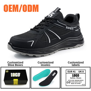 Zapatos DE SEGURIDAD personalizados negros Four Seasons Botas DE SEGURIDAD antigolpes y antipinchazos para hombres - Product Image 3