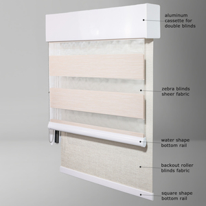 Tende a Rullo Intelligenti Doppie Giorno e <span class=keywords><strong>Notte</strong></span>, Oscuranti e Trasparenti, a Doppio Strato per Finestre da Ufficio - Product Image 2