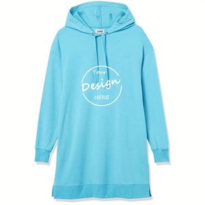Sudadera con Capucha de Algodón para Mujer, Talla Grande, con Estampado Frontal Personalizado, Venta al Por Mayor de Fábrica OEM - Product Image 6