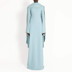 Nuovo Abito Lungo con Maniche a Scialle N-kind, Design Femminile Slim con Perline di Lusso, Elegante Abito da Festa in Stile Francese - Product Image 4