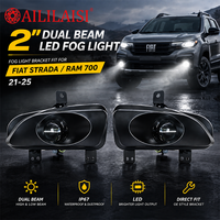AILILAISI Automotive LED-Nebelscheinwerfer-Projektorlinse 2 Zoll Dual-Beam IP67 Wasserdicht Direktmontage für Fiat Strada Ram 700 2021-2025