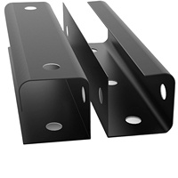 Plateau de gestion des câbles sous le bureau en PVC noir ignifuge et organisateur de câbles