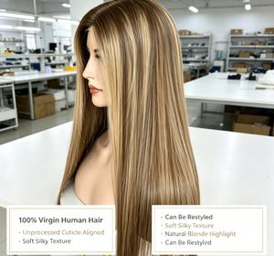 Peluca de Prótesis Médica Hipoalergénica con Parte Superior de Seda, 100% Cabello Humano Virgen, para Alopecia y Pérdida de Cabello por Quimioterapia, Disponible al por Mayor - Product Image 1