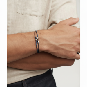 Pulsera de Cadena Fina y Eslabones con Cordón - Product Image 1