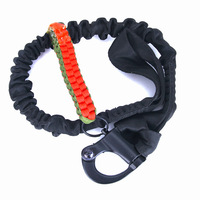 Longueur 55cm élastique élastique corde de sécurité River Runner tactique fronde libération rapide taille rapide accrocher boucle longes Paracord
