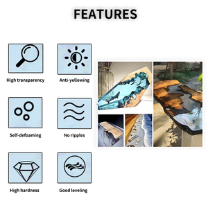 Sisun 64 ounce pha lê rõ ràng nhựa Epoxy Kit thực phẩm an toàn tự làm Starter nhựa Epoxy cho Craft Canvas vẽ tranh khuôn sắc tố đồ trang sức - Product Image 3