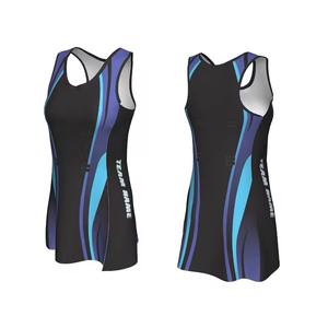 Gaun Netball cetak sublimasi poliester kustom untuk wanita desain pakaian tenis - Product Image 5