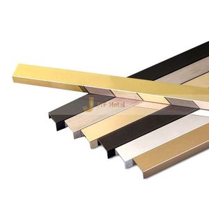 Perfil en U de Acero Inoxidable LL156, Personalizado, Resistente al Agua, para Decoración de Azulejos en Paredes, Pisos y Muebles de Apartamentos - Product Image 1