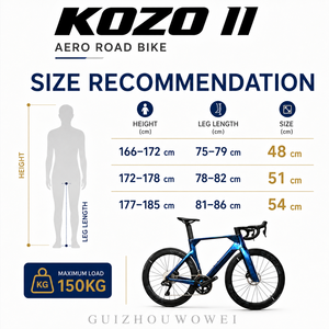 เฟรมจักรยานเสือหมอบ Kozo Carbon Lightweight 24 สปีด รุ่น Wheeltop 2x12 ยาง 700x28c ระบบดิสก์เบรกไฮดรอลิก แกนปลดเร็ว สำหรับแข่งขัน Kozoii(lunfeng) Kozo Ii - Product Image 3
