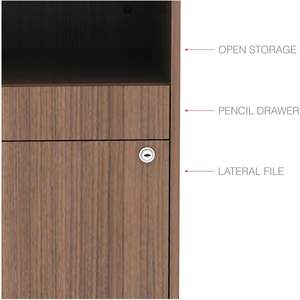 Alera <b>Open</b> Office Desk Series 2-Drawer Low File Cabinet Pencil/File Legal/<b>Letter</b> 1-Unit - Product Image 5