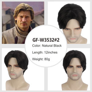 Juego de tronos Jaime <span class=keywords><strong>Lannister</strong></span> mismo estilo hombres Cosplay peluca medio Parted Carney Karen peluca - Product Image 6