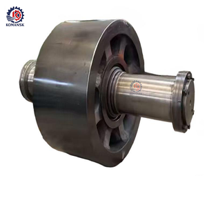 גלגלת תמיכה מותאמת אישית לכריית פחם, גלגלת רכיבה עם ציר הרכבה, עשויה מחומר יצוק בקוטר גדול במיוחד, לעבודה כבדה. - Product Image 3