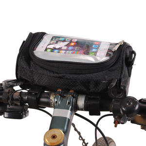 Bicycle Touchscreen Phone Bag Handlebar Bag Waterproof Black Front Beam Bag For Outdoor Mountain <b>Bike</b> - Product Image 4