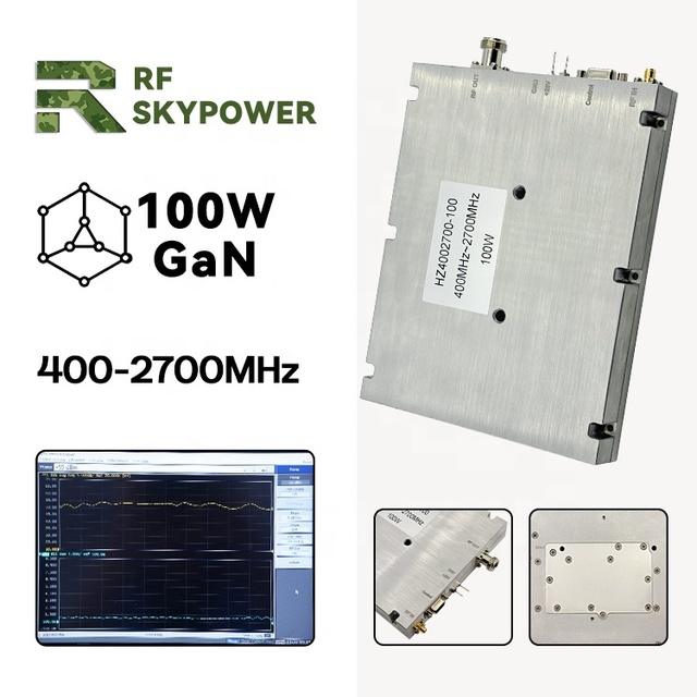 100W GaN Module 400-2700MHz Satellite Communication Test Signal Simulation Rf Power Amplifier Rf Wideband Amplifier PA