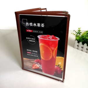 Prix usine PVC Transparent A4 Argent Coin Recette Livre à La <span class=keywords><strong>Carte</strong></span> Boissons Liste Menu Dossier pour Restaurant Café - Product Image 6