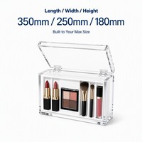 Boîte de présentation en acrylique Calic pour maquillage, avec couvercle à charnière transparent, vitrine de comptoir pour la vente au détail de produits de beauté, taille personnalisée, OEM, vente en gros